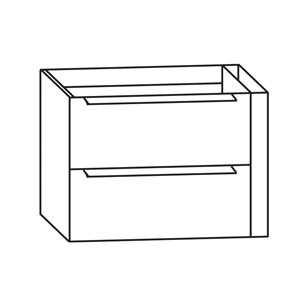 Ausführung Waschtischunterschrank: Dekorstreifen rechts, mit Griffleisten