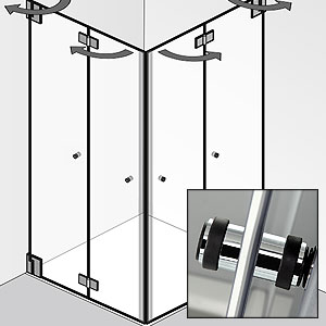 Zusatzgriff: zusätzliche Knaufgriffe am 2. Türelement - links und rechts