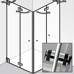 Zusatzgriff: mit zusätzlichem Knaufgriff am 2. Türelement - rechts
