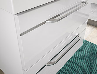 Badm&ouml;bel Oberfl&auml;che Wei&szlig; Hochglanz